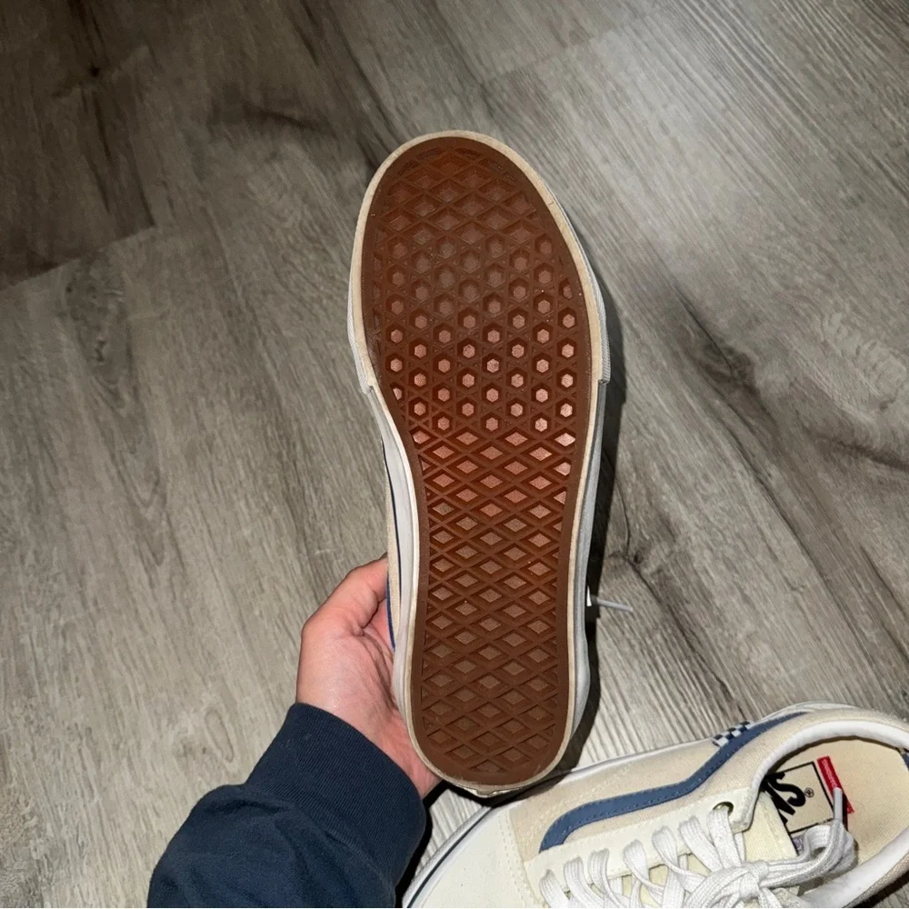 Men’s/Women’s Vans Skate Old Skool cream and blue
